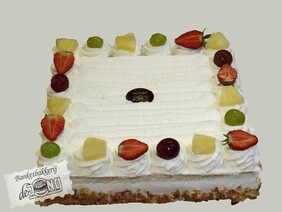 Slagroomtaart vierkant