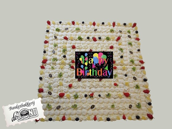 Slagroomtaart vierkant